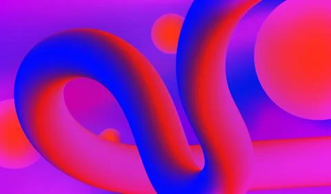 Background with Red, Blue Fluid Fest Elements. Stock Illustration