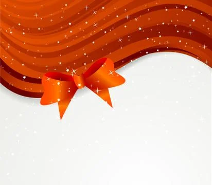 Background with red bow Stock Illustration