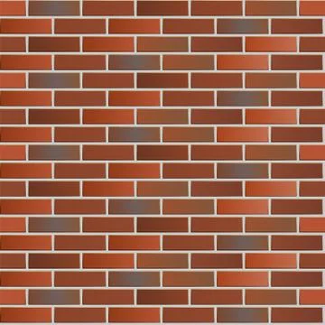 The background is a red brick retro wall. イラスト素材