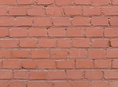 Background of red brick wall. large piece of the wall Stock Photos