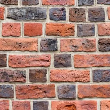 Background of red brick wall pattern texture. Stock Photos