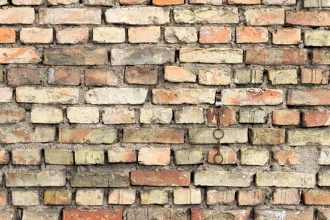 Background of red brick wall pattern texture. Stock Photos