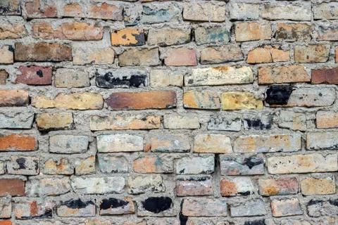 Background of red brick wall pattern texture. Stock Photos