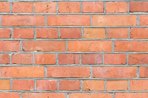 Background of red brick wall pattern texture. Stock Photos