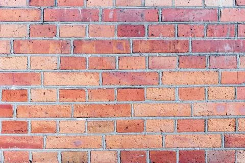 Background of red brick wall pattern texture. Stock Photos