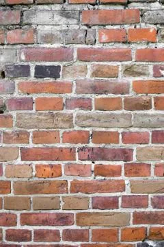 Background of red brick wall pattern texture. Stock Photos