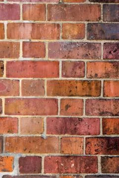 Background of red brick wall pattern texture. Stock Photos