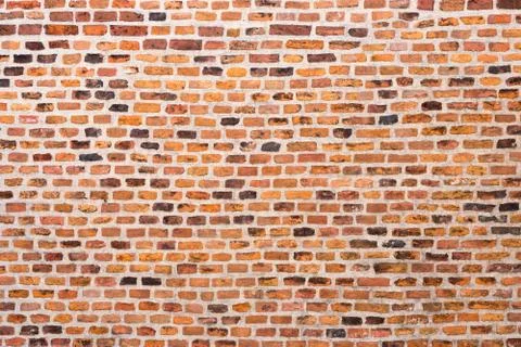 Background of red brick wall pattern texture. Stock Photos