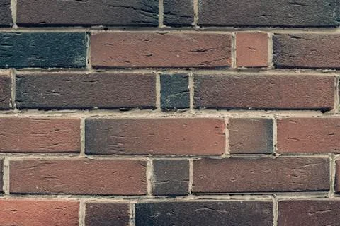 Background of red brick wall pattern texture. Stock Photos
