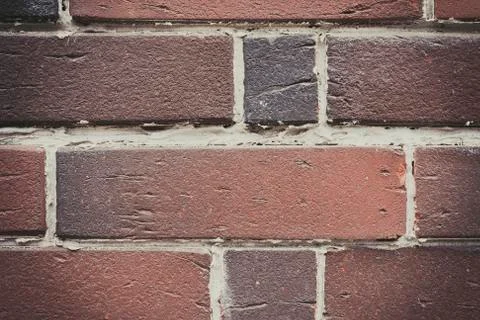 Background of red brick wall pattern texture. Stock Photos