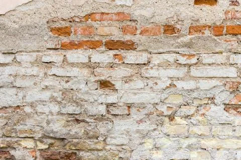 Background of red brick wall pattern texture. Stock Photos