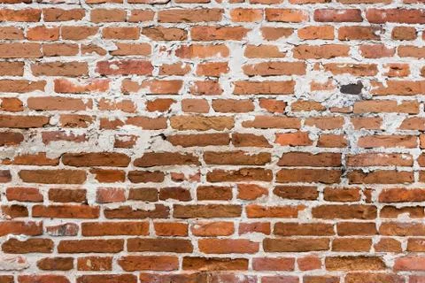 Background of red brick wall pattern texture. Stock Photos