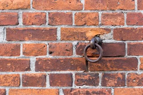 Background of red brick wall pattern texture. Stock Photos