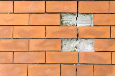 Background of red brick wall pattern texture., miss brick Stock Photos