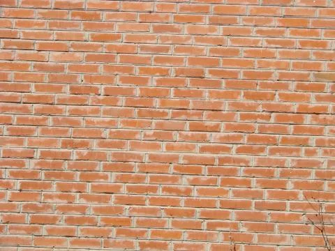 Background of red brick wall pattern texture. Great for graffiti inscriptions Stock Photos