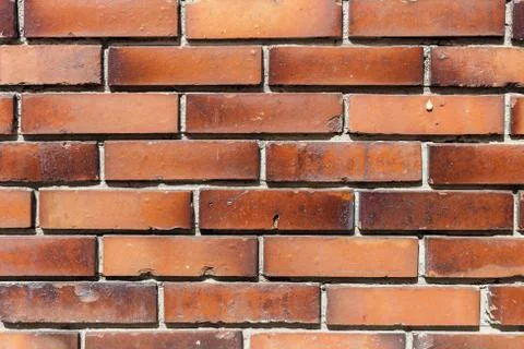 Background of red brick wall pattern texture. Stock Photos