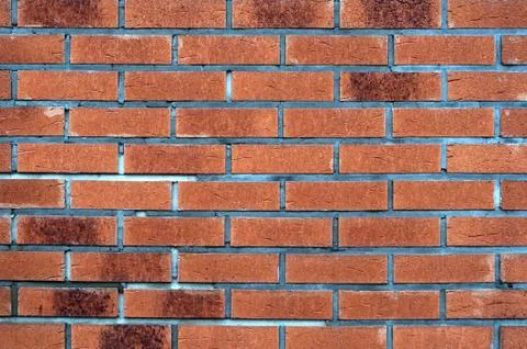 Background of red brick wall pattern texture Stock Photos
