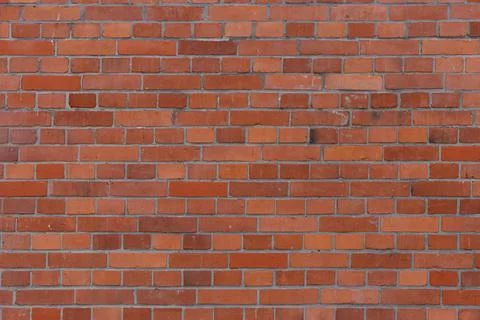 Background of red brick wall pattern texture. Stock Photos