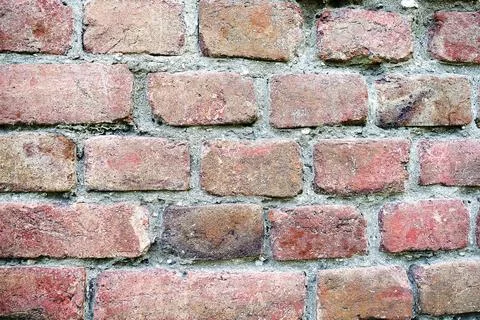 Background of red brick wall, pattern, texture, banner Foto stock