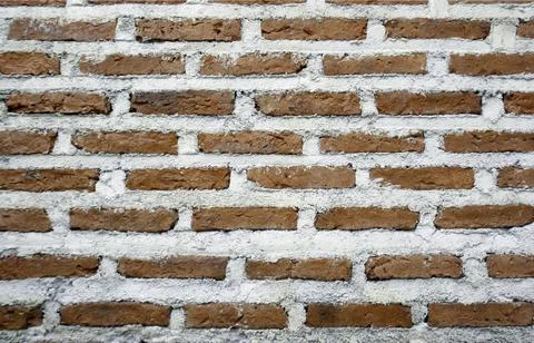 Background of red brick wall pattern texture Stock Photos