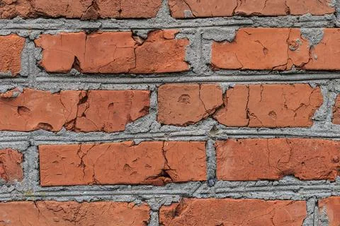 Background of red brick wall texture Stock Photos