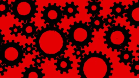Background red with dust many cogs Stock Footage 159625065