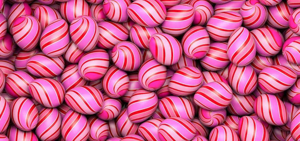 Background from red Easter eggs. 3D rendering illustration. Illustrazione stock