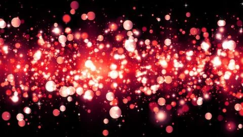 Background with red glitter particles. Beautiful holiday background template Stock Illustration