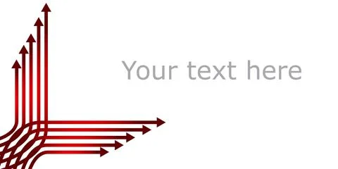 Background with red gradient arrows. Conceptual picture for business presenta Stock Illustration