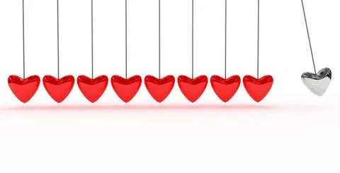 Background with red heart Stock Illustration