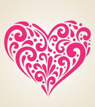 Background with red heart Stock Illustration