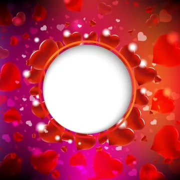 Background from red hearts Stock Illustration