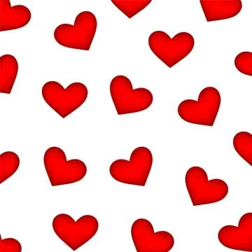 Background of red hearts Stock Illustration