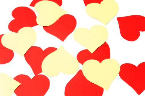Background of red hearts Stock Photos