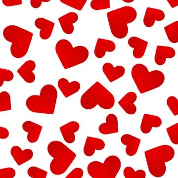 Background with red hearts. Vector illustration. Stock Illustration