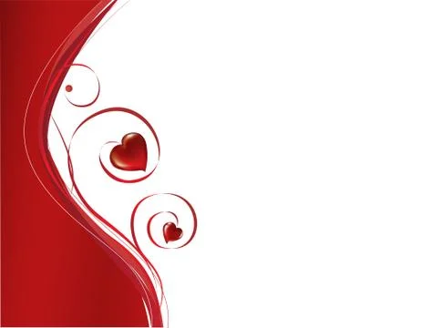 Background of red hearts. Vector illustration Stock Illustration