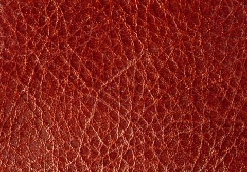 Background from a red leather. Stock Photos