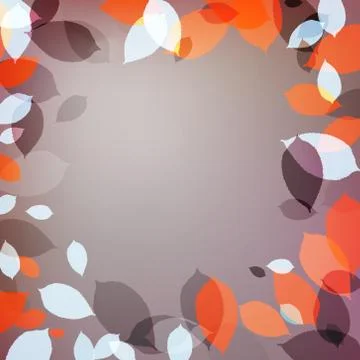Background with red leaves Stock Illustration