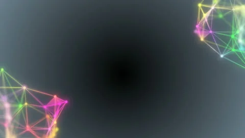 Background with red magic neon plexus. Megastructures in space. Bright multi Stock Footage 115070932