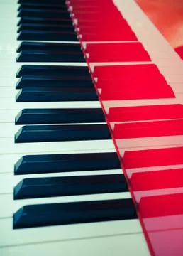 Background of red piano Stock Photos