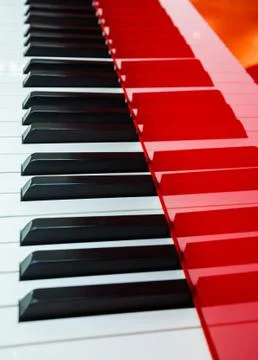 Background of red piano Stock Photos