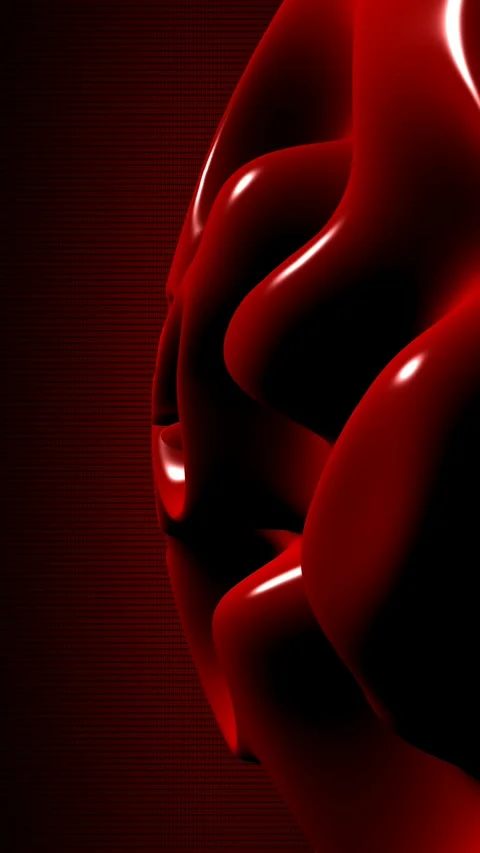 Background with Red Plasma, Reflection, Unique Design, Paints, Exclusive Stock Footage 303847880