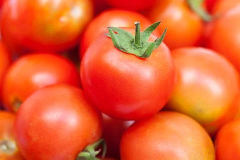 Background of red ripe tomatoes Foto stock