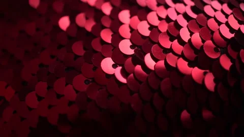 Background From Red Sequins On Fabric Video stock 168538491