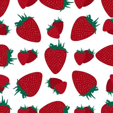 Background red strawberry Stock Illustration