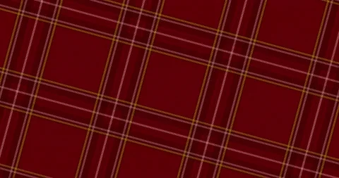 Background in red tones on the theme of fabric with a Scottish pattern Stock Footage 149050239