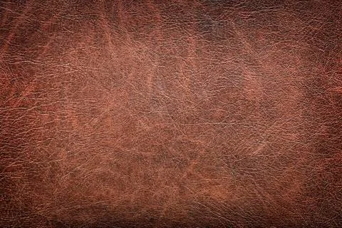 Background of red vintage leather grunge. Stock Photos