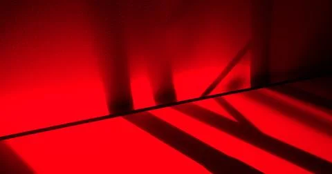 Background Red Wall Dark Table Studio Room Empty Bar Podium Shadow Stock-Fotos