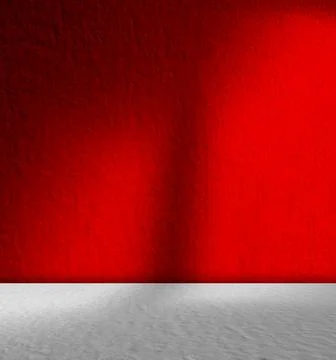 Background Red Wall Dark Table Studio Room Empty Bar Podium Shadow Stock-Fotos