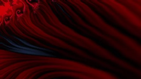 Background red wave satin fabric, silk fabric corrugated slowly Stock Footage 132681512